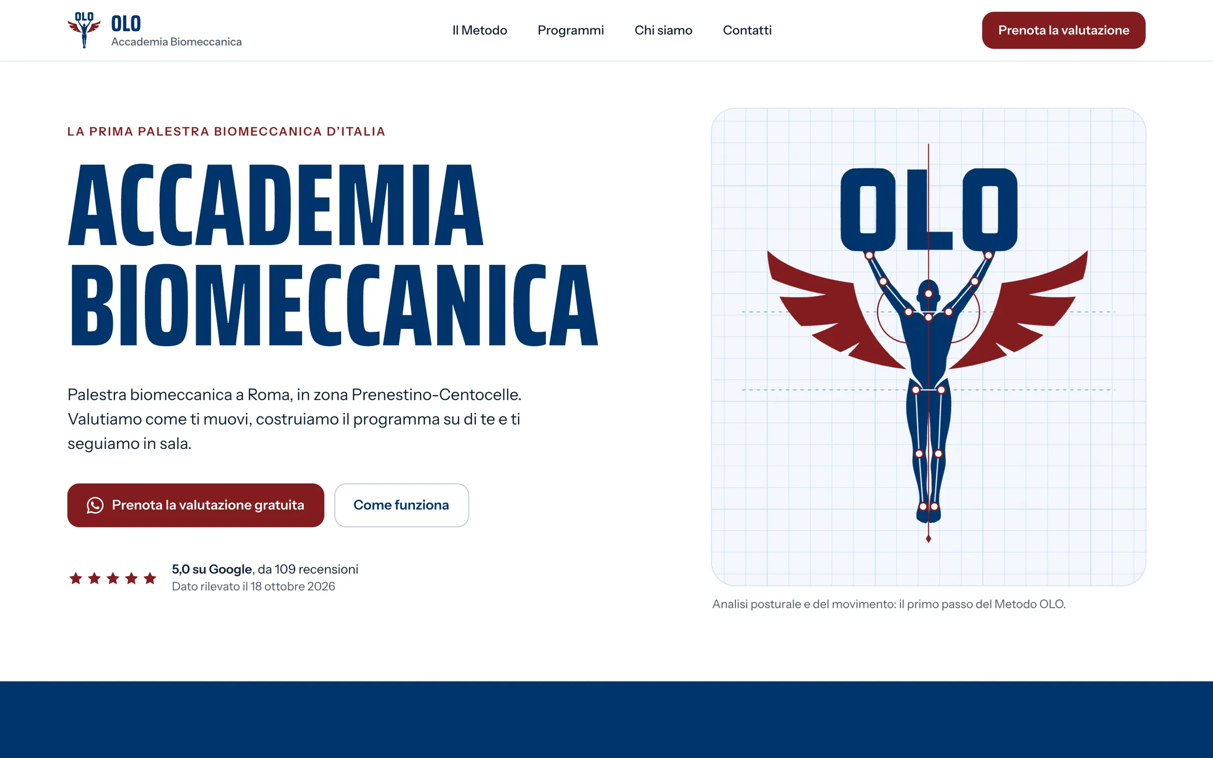 OLO Accademia Biomeccanica: Sito + gestionale